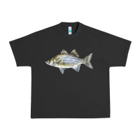 Pigment Black White Bass Fish Illustrations Urban Heavy Tee - LillyAllenDesigns