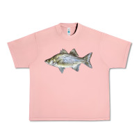 Salmon White Bass Fish Illustrations Urban Heavy Tee - LillyAllenDesigns
