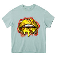 Arona softball lips Heavy Core Tee - Zillion Design Studio