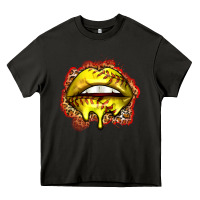 Asphalt softball lips Heavy Core Tee - Zillion Design Studio