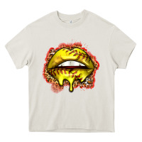 Softball Lips Heavy Core Tee | Teevron
