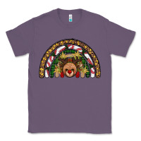 Lavender reindeer rainbow christmas Classic Tee - AdoDesignShop