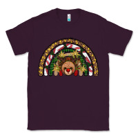 Plum reindeer rainbow christmas Classic Tee - AdoDesignShop