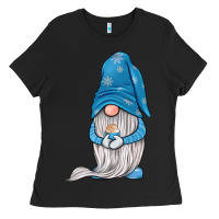 Black winter gnome Ladies Tee - JahusDesignShop
