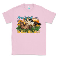 Bubblegum Pink free spirit wild heart 3 horses Classic Tee - LillyAllenDesigns