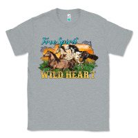 Heather Grey free spirit wild heart 3 horses Classic Tee - LillyAllenDesigns