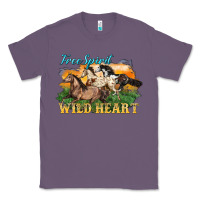 Lavender free spirit wild heart 3 horses Classic Tee - LillyAllenDesigns