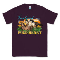 Plum free spirit wild heart 3 horses Classic Tee - LillyAllenDesigns