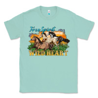 Seafoam free spirit wild heart 3 horses Classic Tee - LillyAllenDesigns