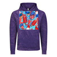 Cloud Purple 4th of july popsicle seamless pattern Vintage Hoodie - BundleAndBundleShop