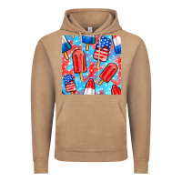 Vintage Coffee 4th of july popsicle seamless pattern Vintage Hoodie - BundleAndBundleShop