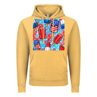 Vintage Mustard 4th of july popsicle seamless pattern Vintage Hoodie - BundleAndBundleShop