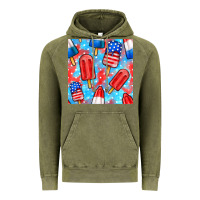 Vintage Olive 4th of july popsicle seamless pattern Vintage Hoodie - BundleAndBundleShop