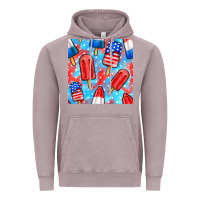 Vintage Zinc 4th of july popsicle seamless pattern Vintage Hoodie - BundleAndBundleShop