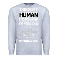 Heather Grey This Is My Human Costume Im Really A Brachiosaurus Premium Sweatshirt - Bettercallsaul
