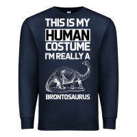 Navy This Is My Human Costume Im Really A Brachiosaurus Premium Sweatshirt - Bettercallsaul