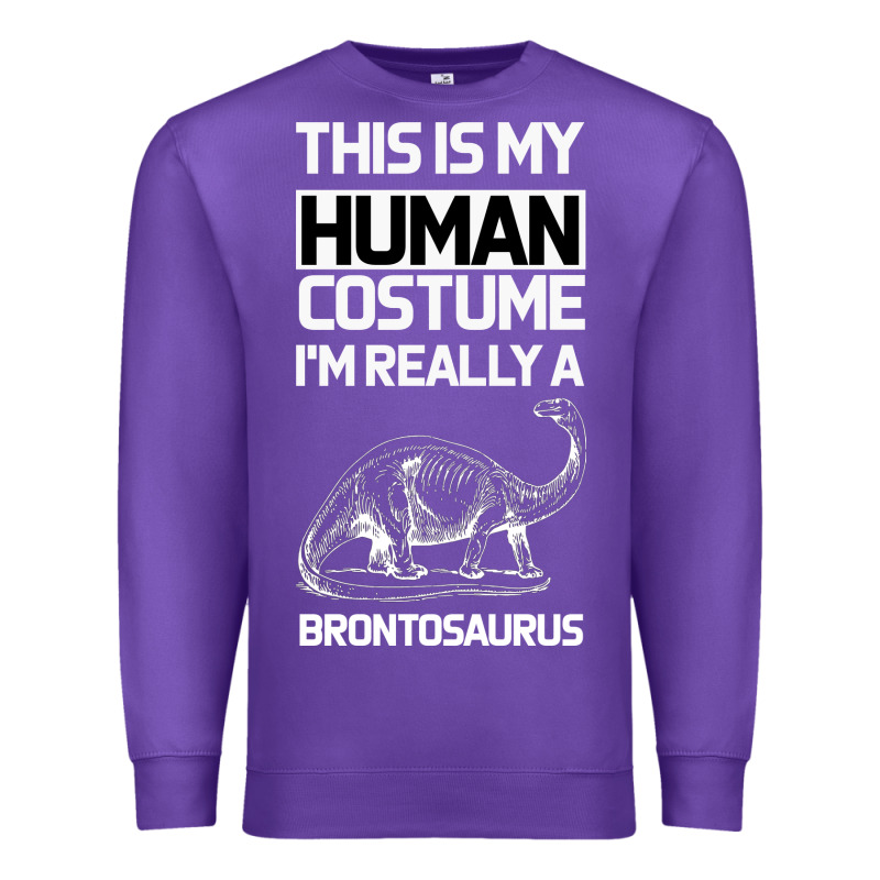 This Is My Human Costume Im Really A Brachiosaurus Premium Sweatshirt by Bettercallsaul | Teevron