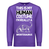 Purple This Is My Human Costume Im Really A Brachiosaurus Premium Sweatshirt - Bettercallsaul