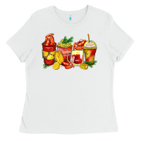 White crawfish coffee cups Ladies Tee - Zillion Design Studio
