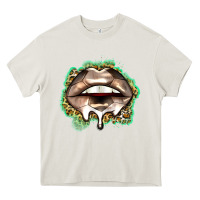 Cream soccer lips Heavy Core Tee - Zillion Design Studio