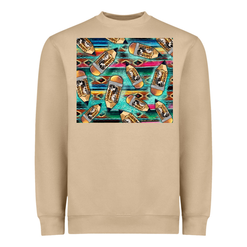 Western Teacher Pencil Heavyweight Sweatshirt by LillyAllenDesigns | Teevron