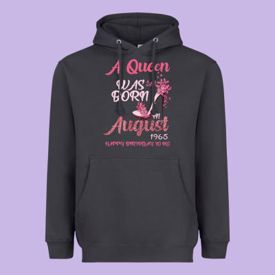 A Queen Was Born In August 1965 Happy Birthday To Me 55 Years Old Heavyweight Hoodie Designed By Bettercallsaul