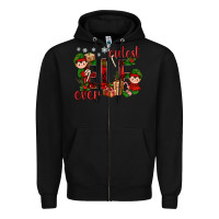 Black Cutest Elf Ever Christmas Zipper Hoodie - BundleAndBundleShop