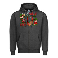 Charcoal Heather Cutest Elf Ever Christmas Zipper Hoodie - BundleAndBundleShop