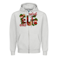 Dove Grey Cutest Elf Ever Christmas Zipper Hoodie - BundleAndBundleShop