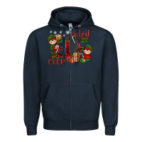 Navy Cutest Elf Ever Christmas Zipper Hoodie - BundleAndBundleShop