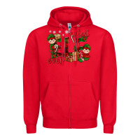 Red Cutest Elf Ever Christmas Zipper Hoodie - BundleAndBundleShop