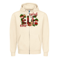 Sandshell Cutest Elf Ever Christmas Zipper Hoodie - BundleAndBundleShop