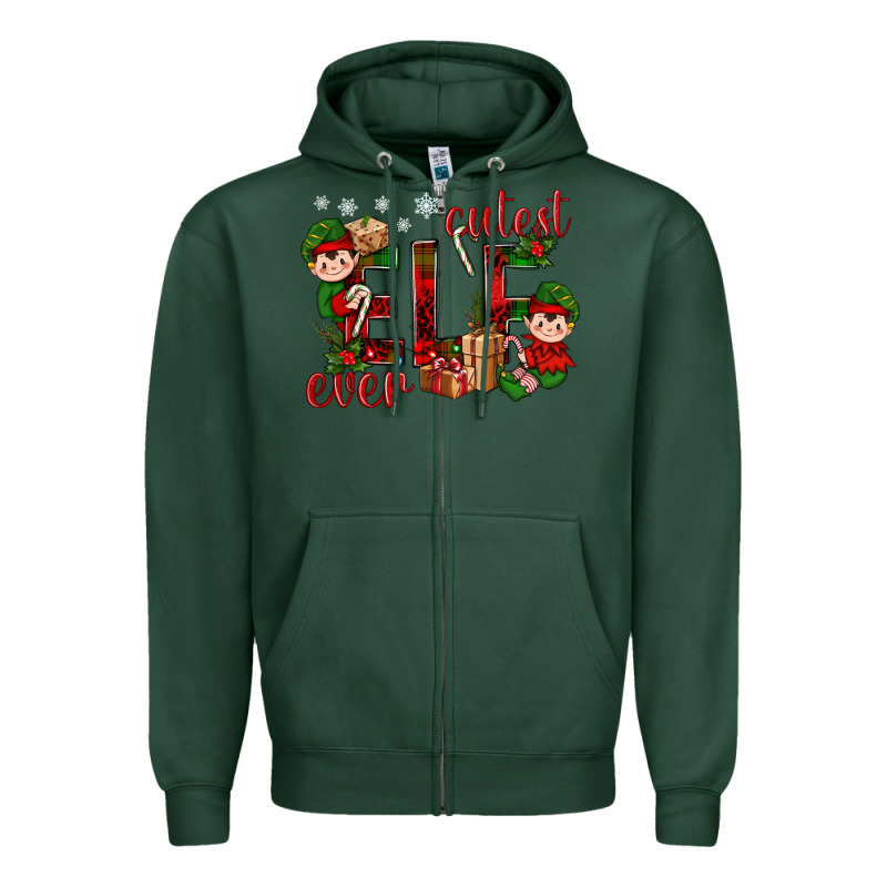 Cutest Elf Ever Christmas Zipper Hoodie by BundleAndBundleShop | Teevron