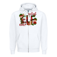 White Cutest Elf Ever Christmas Zipper Hoodie - BundleAndBundleShop