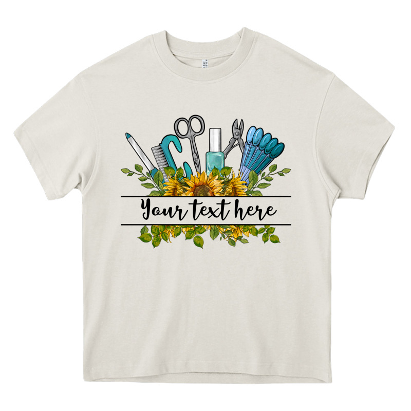 Customize Nail Tools With Sunflower Preview Heavy Core Tee by BarkalooDesign | Teevron