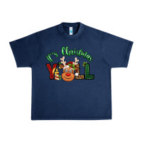 Navy it's christmas y'all reindeer Urban Heavy Tee - Jasminsmagicworld