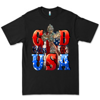 Black God bless the USA  4th of july Premium Tee - CowGirlArtShop