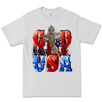 Dove Grey God bless the USA  4th of july Premium Tee - CowGirlArtShop