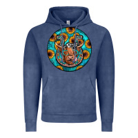 Vintage Denim horseshoe circle Vintage Hoodie - JahusDesignShop