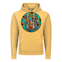 Vintage Mustard horseshoe circle Vintage Hoodie - JahusDesignShop
