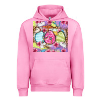 Fuchsia Pink Easter eggs Nurse Urban Hoodie - OliviaCreatesArt