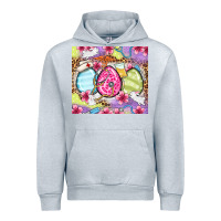 Heather Grey Easter eggs Nurse Urban Hoodie - OliviaCreatesArt