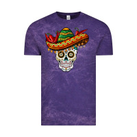 Cloud Purple cinco de mayo sombrero skull Vintage Tee - BarkalooDesign