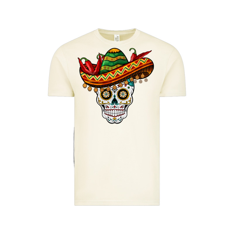 Cinco De Mayo Sombrero Skull Vintage Tee by BarkalooDesign | Teevron