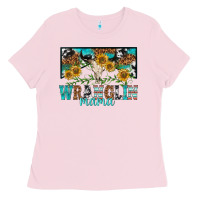 Bubblegum Pink wranglin mama Ladies Tee - texasbilliewilder