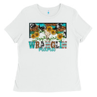 White wranglin mama Ladies Tee - texasbilliewilder