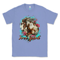 Colony Blue free spirit mustang horse Classic Tee - LillyAllenDesigns