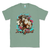 Sage free spirit mustang horse Classic Tee - LillyAllenDesigns