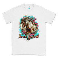 White free spirit mustang horse Classic Tee - LillyAllenDesigns