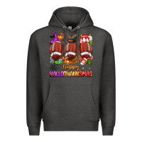 Charcoal Heather happy hallothanksmas football Premium Hoodie - texasbilliewilder